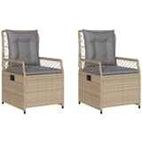  The Living Store Vrtni naslanjač 2 kosa bež poli ratan - Vrtni Naslanjač, (21455513) | Shoptok.si