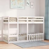 vidaXL Krevet na kat bijeli 90 x 190 cm od masivne borovine | shoptok.hr