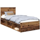  Krevetna konstrukcija Staro drvo 90 x 190 cm Čvrsto borovo drvo | shoptok.hr