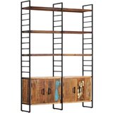 Police Knjižna omara 4-nadstropna 124x30x180 cm trden predelan les | Shoptok.si