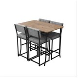 Hanah home Set barskih stolova i stolica, 110 x 92 x 70 cm, 5 dijelova, Antracit | Eponuda.ba