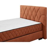 MID.YOU POSTELJA Z VZMETNICO 140 cm x 200 cm , tekstil, leseni material barve konjaka | Shoptok.si