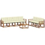  Set vanjskih sofa 8 kom. Prirodna i krem | shoptok.hr