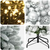  Umjetno božićno drvce s kuglicama 180 cm 300 LED lampica | shoptok.hr