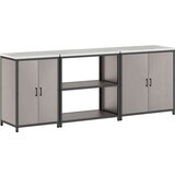  Kuhinjski set za pohranu s policom Ostalo s pohranom s vratima 3 pcs Rđa 240 x 50 x 92 cm | shoptok.hr