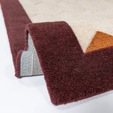 Flair Rugs Bordo rdeč/v naravni barvi ročno tkan volnen tekač 60x230 cm Apex Border Wool – | Shoptok.si