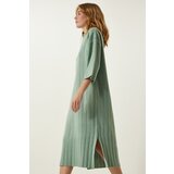  Women's Water Green Polo Neck Oversize Knitwear Dress Cijene