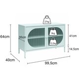 Støraa kremno bela kovinska vitrina 100x64x40 cm luna – | Shoptok.si