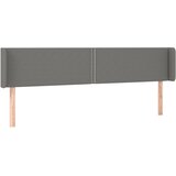 Maison Chic Vzglavna omarica - Nočna omarica - Posteljna omarica z ušesi temno sivo 183x16x78/88 cm blago, (21709719) | Shoptok.si