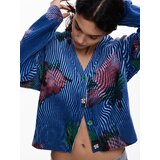 Desigual Pletena jopa mornarska / temno zelena / temno roza | Shoptok.si