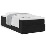  Otomanski okvir kreveta s madraca crni 100x200cm baršunasti | shoptok.hr