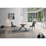 MID.YOU Jedilna Miza Tiana Raztegljiva, Bela, Steklo | Shoptok.si