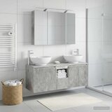  Set ormarića za kupaonicu 4 kom. Betonska siva | shoptok.hr