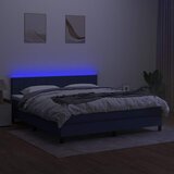  box spring s madracem LED plavi 160x200 cm od tkanine | shoptok.hr