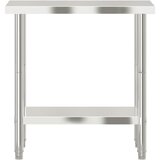  Kuhinjski radni stol 82,5 x 55 x 85 cm od nehrđajućeg čelika | shoptok.hr