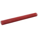 vidaXL žičana mreža od čelika s pvc oblogom za kokoši 25 x 1 5 m crvena | shoptok.hr