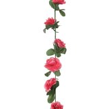  Božićni cvjetni vijenci 6 kom s proljetnim ružama crveni 250 cm | shoptok.hr