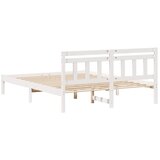  Krevetna konstrukcija Bijelo 150 x 200 cm Čvrsto borovo drvo | shoptok.hr