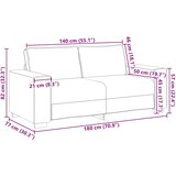  Dvosjed Kauč Krem 180x77x82 cm Tkanina | shoptok.hr