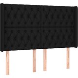  Uzglavlje s ušima crno 163x16x118/128 cm od tkanine | shoptok.hr