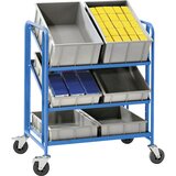 eurokraft pro nivojski voziček z evro posodami, 6 posod, dxšxv 885 x 620 x 1100 mm | Shoptok.si