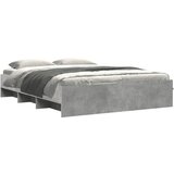  Okvir kreveta boja betona 150x200 cm od konstruiranog drva | Eponuda.com