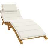  Jastuk za ležaljku prošarani krem 186x58x4 cm od tkanine | shoptok.hr