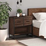 vidaXL Noćni ormarić smeđi hrast 60x31x60 cm Konstruirano drvo i metal | shoptok.hr