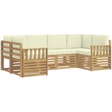  Set vanjskih sofa 5 pcs Bijela i Krem 245 x 128,5 x 73 cm | shoptok.hr
