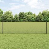 vidaXL varjena žična ograja s 5 U stebrički siva 0.6x10 m jeklo | Shoptok.si