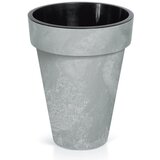 Prosperplast saksija visoka vitka reljefna sa uloškom - svetlo siva 422U / 46×58 cm Cene