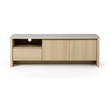 Marckeric Bela/v svetli naravni barvi TV omarica v hrastovem dekorju 153x50x45 cm Dore – Cene