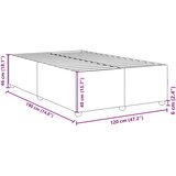  Okvir kreveta bez madraca krem 120x190 cm od tkanine | shoptok.hr