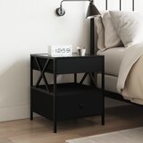  Noćni ormarić s beskonačnim LED svjetlima crni 40 x 40 x 51 cm | shoptok.hr
