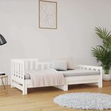  Dnevni ležaj na izvlačenje bijeli 2x(80x200)cm masivna borovina | shoptok.hr