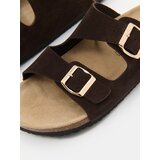 Sinsay Kožne natikače s dva antilop remena | shoptok.hr