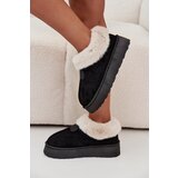 Boto Women's snow boots on platform with fur Black Calyra Cene