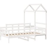  Dnevni krevet s krovom bez madraca bijeli 80x200cm masivno drvo | Eponuda.com