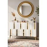 Hanah home komoda Nota 120, 120 cm, bela / zlatna | Eponuda.com