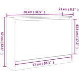 Ormarić za cipele dimljeni hrast 80x21x57 cm konstruirano drvo | shoptok.hr