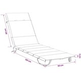  Jastučić za ležaljku GEMERT 100% poliester Antracit - Antracit 200 x 50 x 3 cm Melange | shoptok.hr