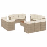  13-dijelni set vrtnih sofa s jastucima poliratan Bež | shoptok.hr