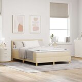  Box Spring Postelja z Vzmetnico Krem 160x200 cm Tkanina, (22080969) Cene
