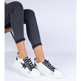 Gemre White sneakers adorned with a glittery star by Moransa | ePonuda.com