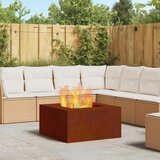 Kamin Rđa 80 x 80 x 40 cm Čelik otporan na vremenske uvjete | shoptok.hr