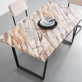 Bessagi Home moderna jedilna miza dave, videz marmorja, črna | Shoptok.si