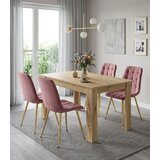  SPLIT stolica - tamnoružičasti baršun / zlatne noge x 3 | shoptok.hr