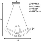  LED prigušiva luster na sajli LED/25W/230V 3000-6500K + daljinski upravljač | Eponuda.com