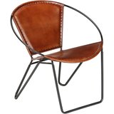 The Living Store Stol rjavo pravo usnje - Stol, (21836303) | Shoptok.si