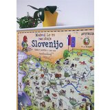 Kartografija medved lovro raziskuje slovenijo - otroška stenska karta slovenije, piši briši | Shoptok.si